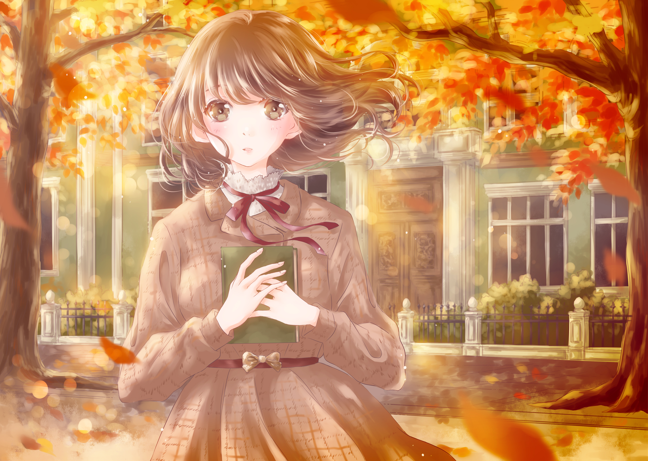 Girl holds a book