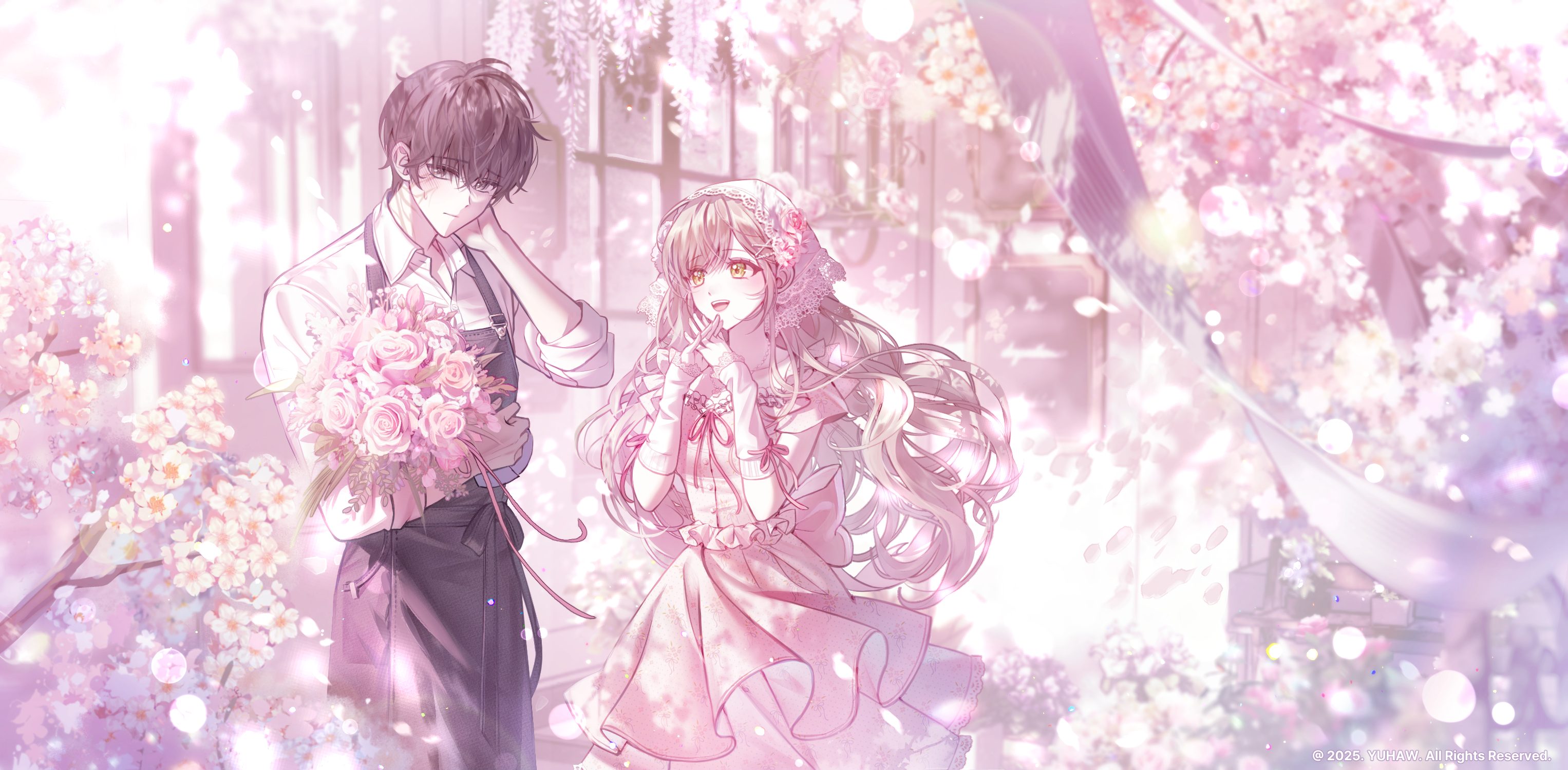 Girl in flower shop